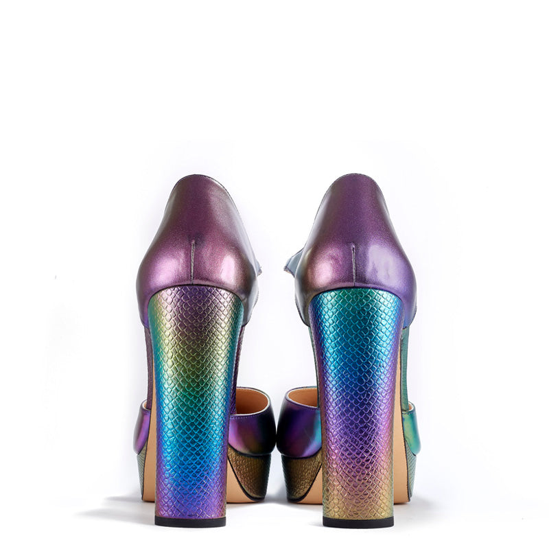 Yoli Multicolor Chunky Heel Pump