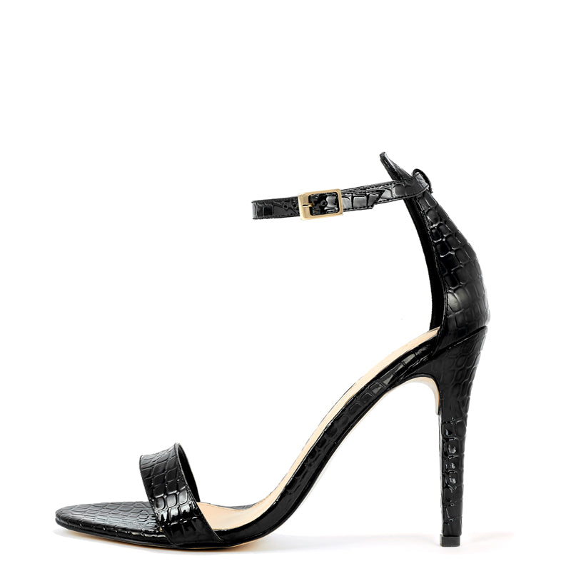 Serena Black Single Sole Sandal