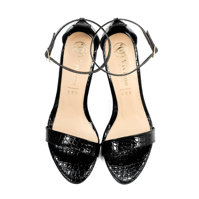 Serena Black Single Sole Sandal