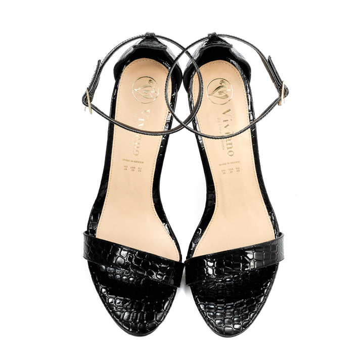Serena Black Single Sole Sandal