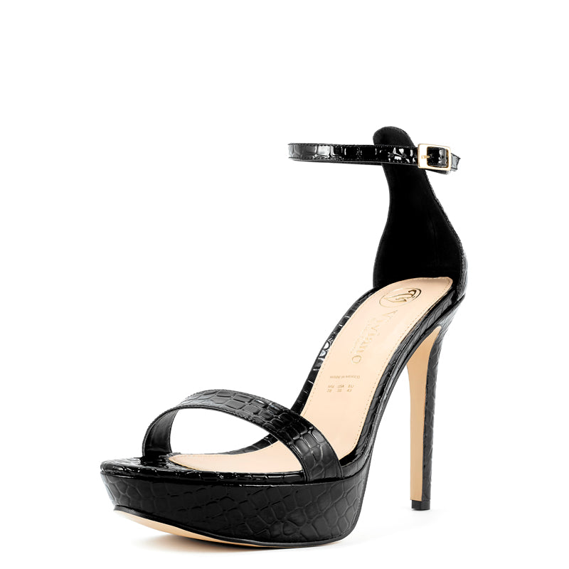 Serena Black Platform Sandals