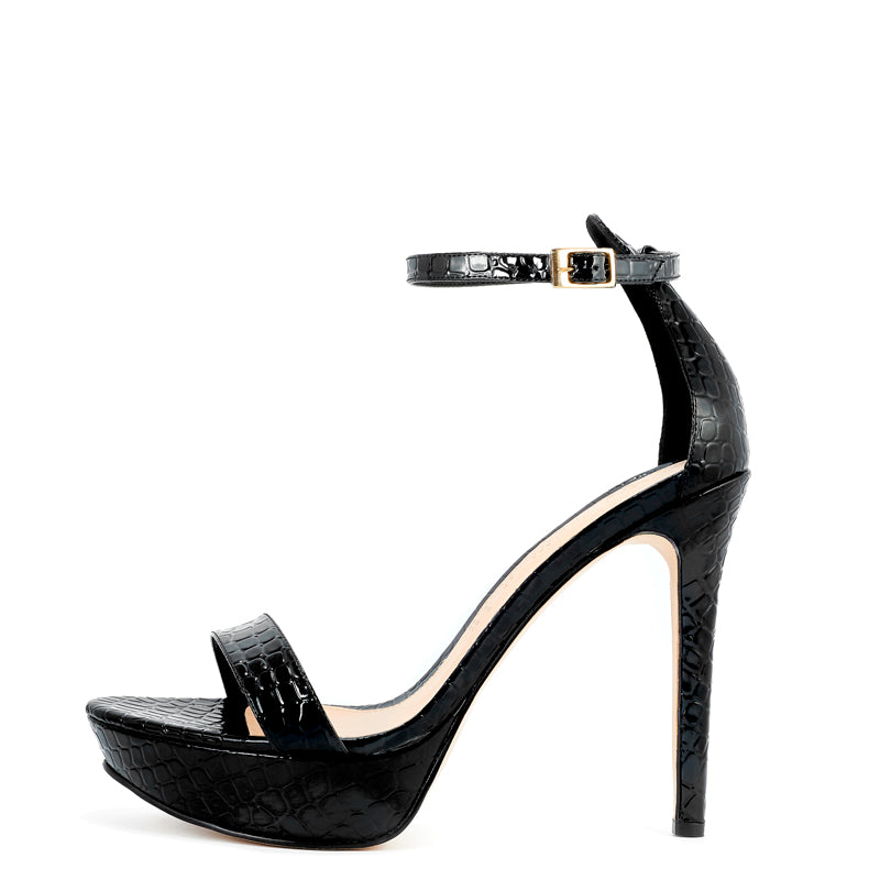 Serena Black Platform Sandals