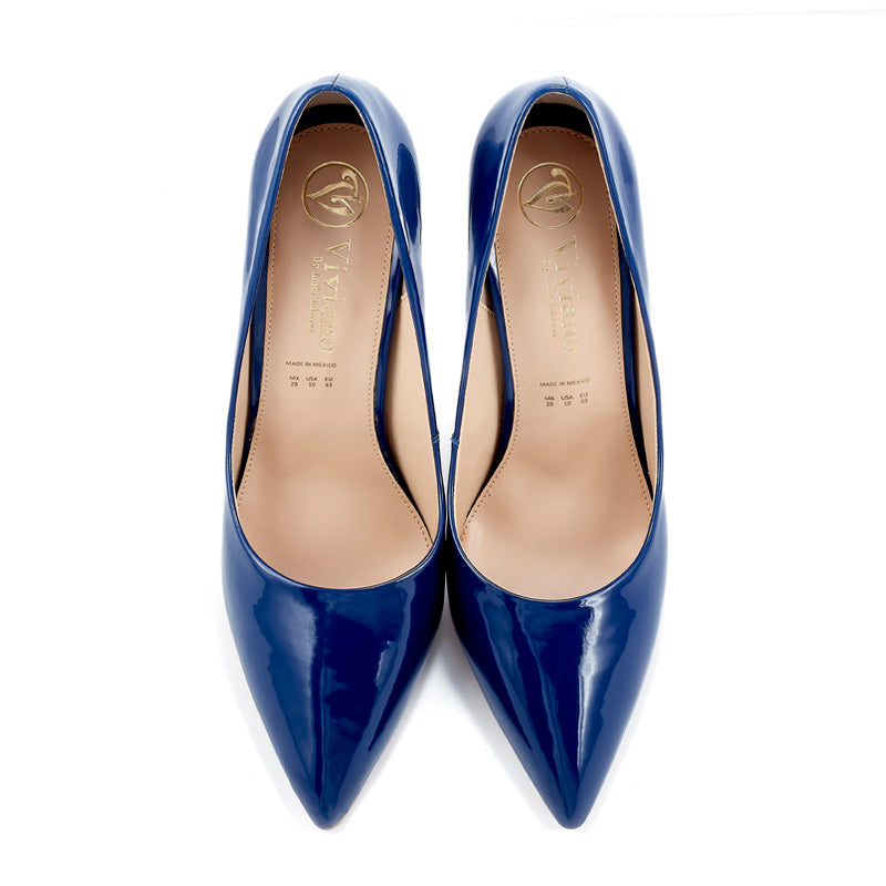 Amari Dark Blue Classic Pointed-Toe Stiletto